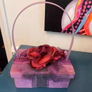 Moschino vintage purple present shaped gift box bag